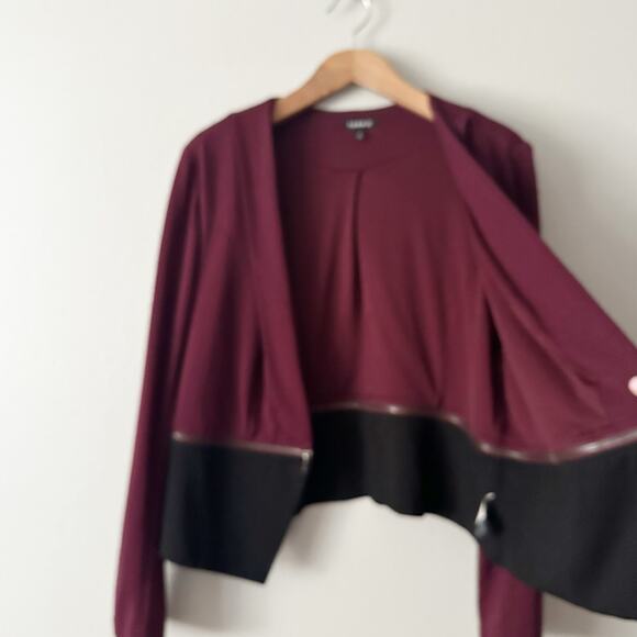 Torrid Zip Convertible Ponte Knit Open Front Cropped Jacket Women's Plus Size 2X - Picture 6 of 9